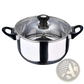 Stainless Steel Cookware Set 12 Piece with Glass Lids