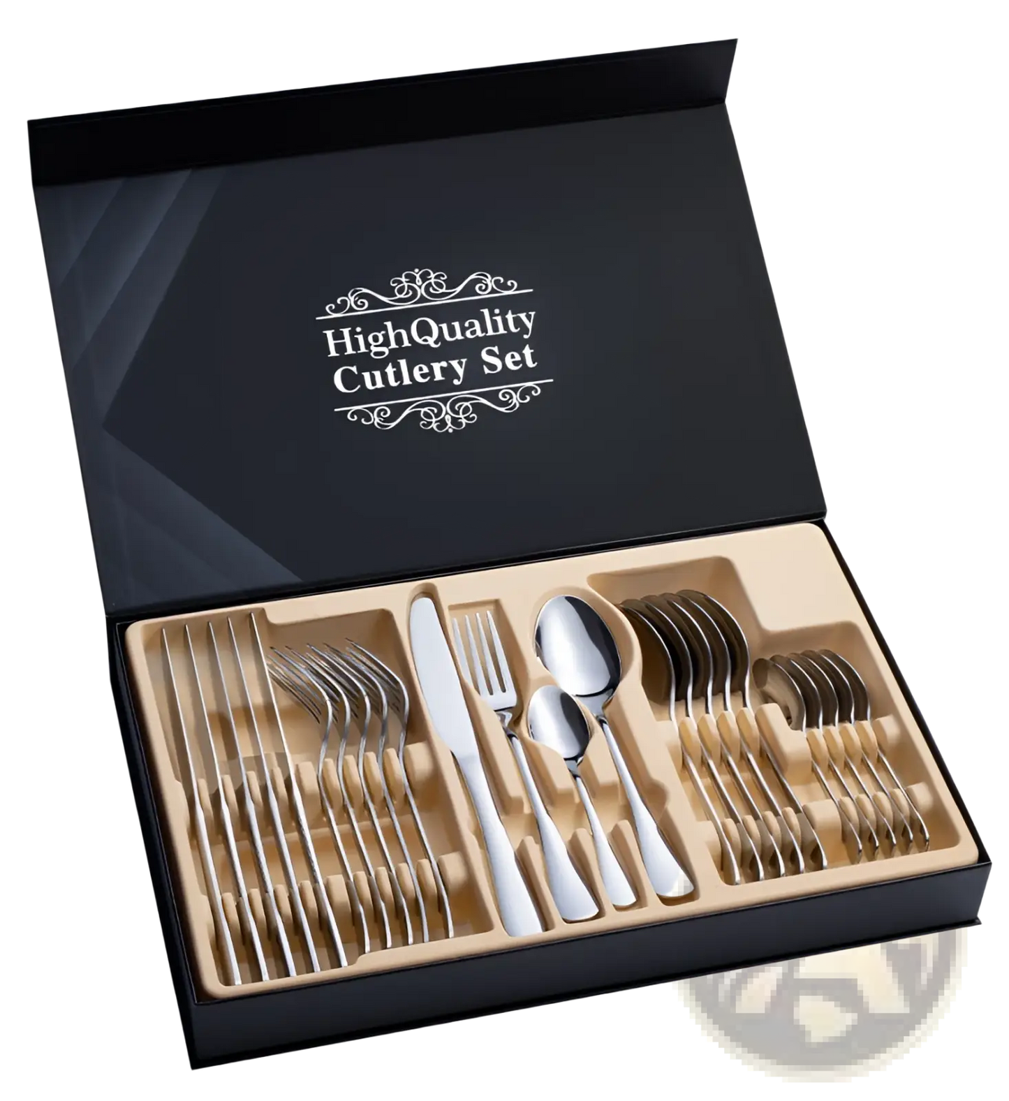 Stainless Steel Cutlery Set 24 Piece Gift Box Mirror Finish
