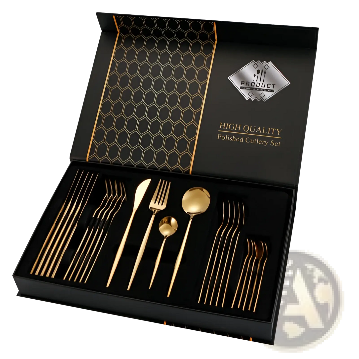 Stainless Steel Cutlery Set 24 Piece Luxury Gift Box