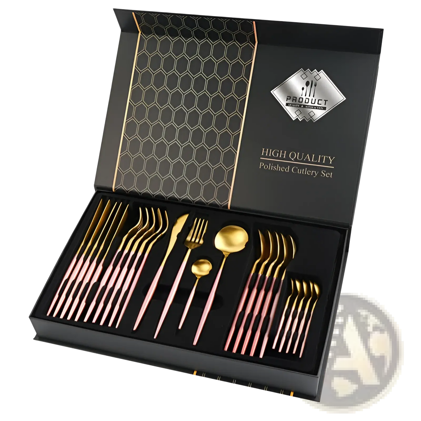 Stainless Steel Cutlery Set 24 Piece Luxury Gift Box