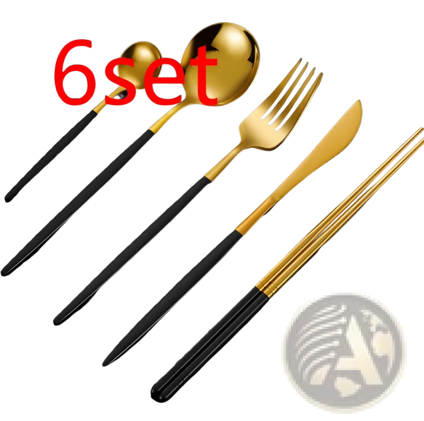 Stainless Steel Cutlery Set with Chopsticks 5pc