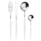 Modern Gold Polished Stainless Steel Flatware Set