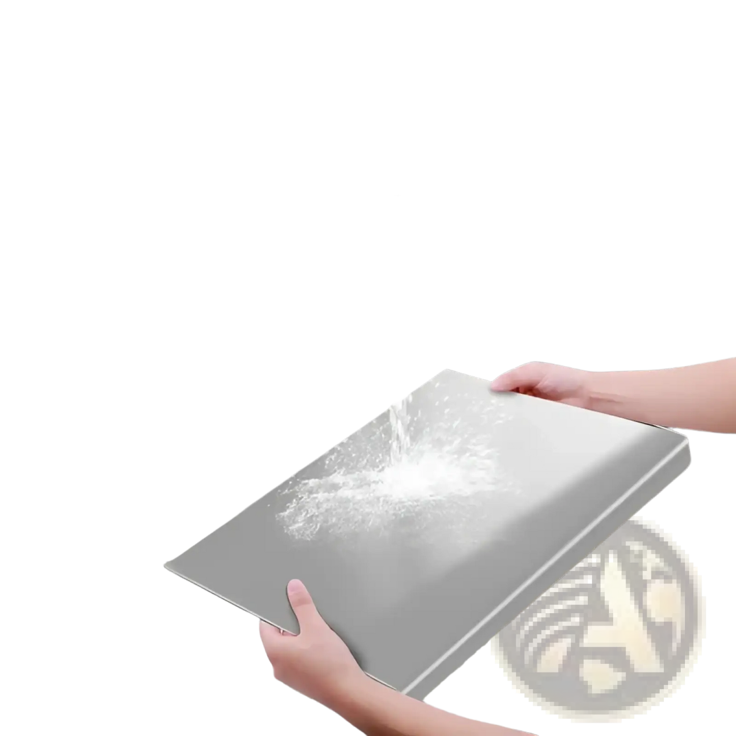 Stainless Steel Cutting Board with Lip and Sealed Lid
