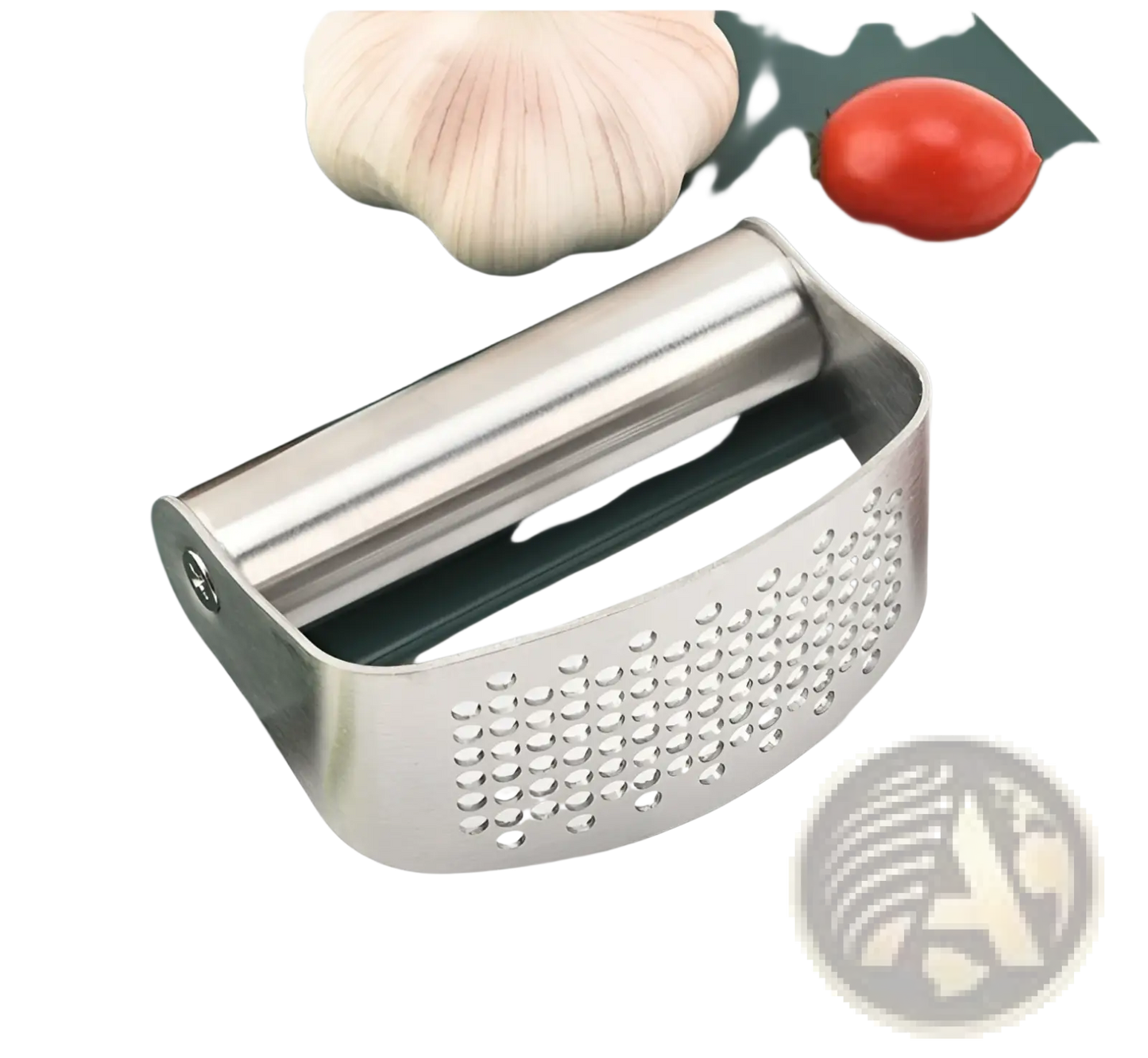 Stainless Steel Garlic Press Curved Masher Utensil