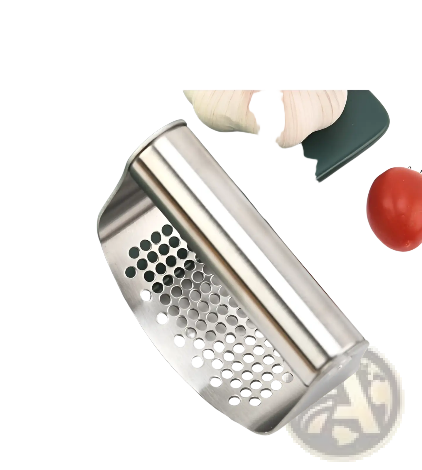Stainless Steel Garlic Press Curved Masher Utensil