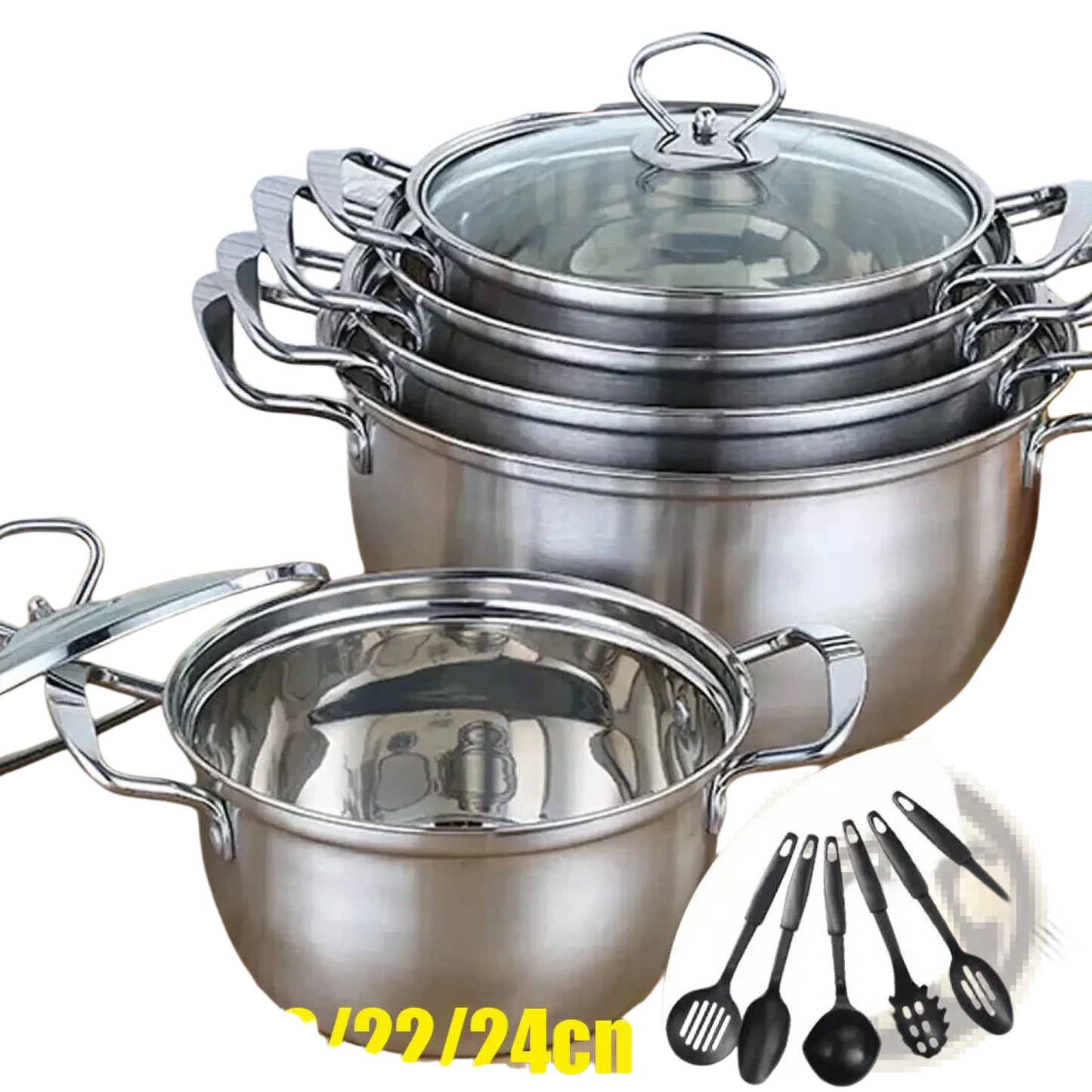 Stainless Steel Induction Cookware Set 11 Pieces