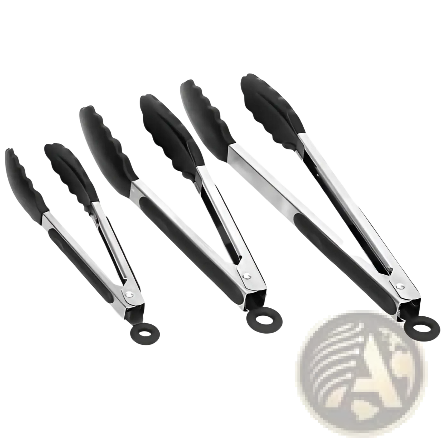 Stainless Steel Kitchen Tongs with Silicone Tips 3 Pack