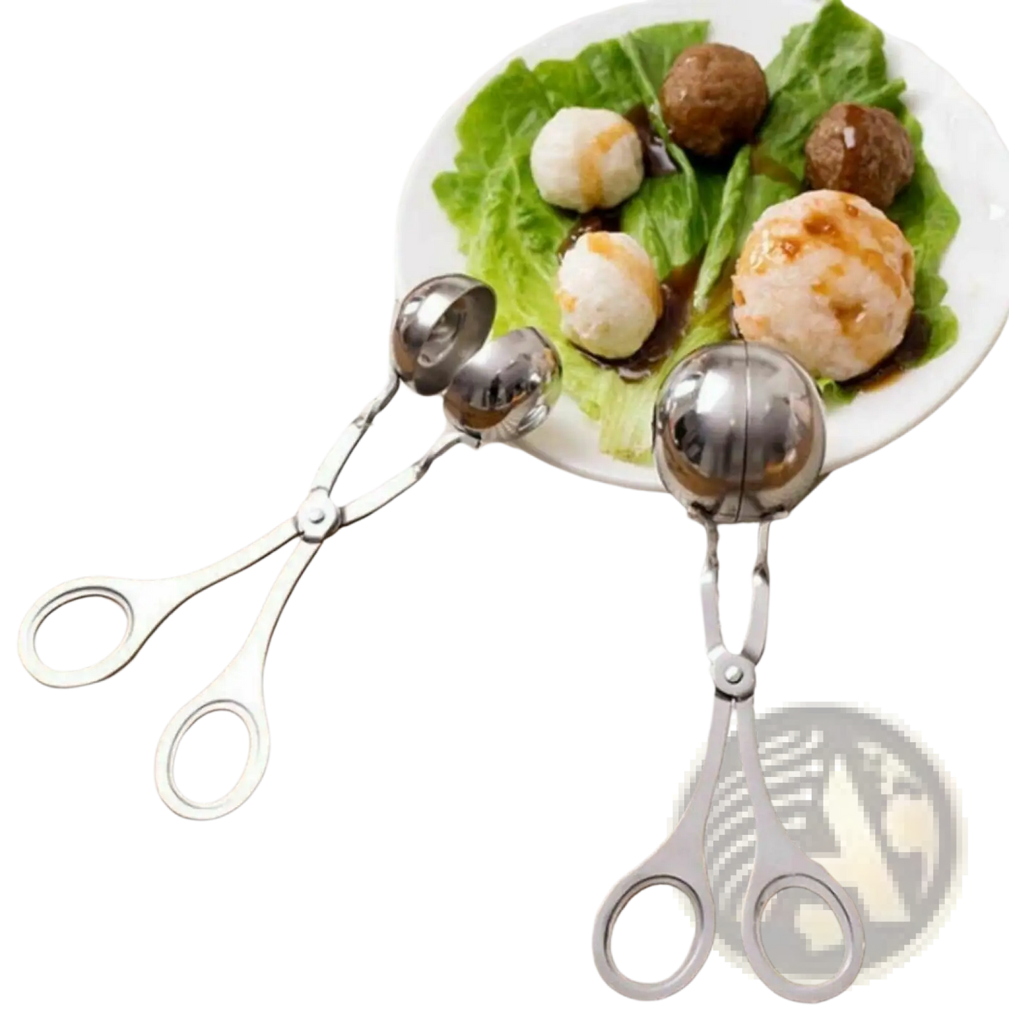 Stainless Steel Meatball Maker Tongs Kitchen Baller Scoop