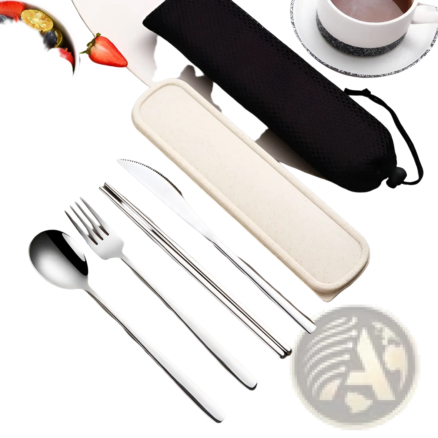 Stainless Steel Portable Cutlery Set with Case
