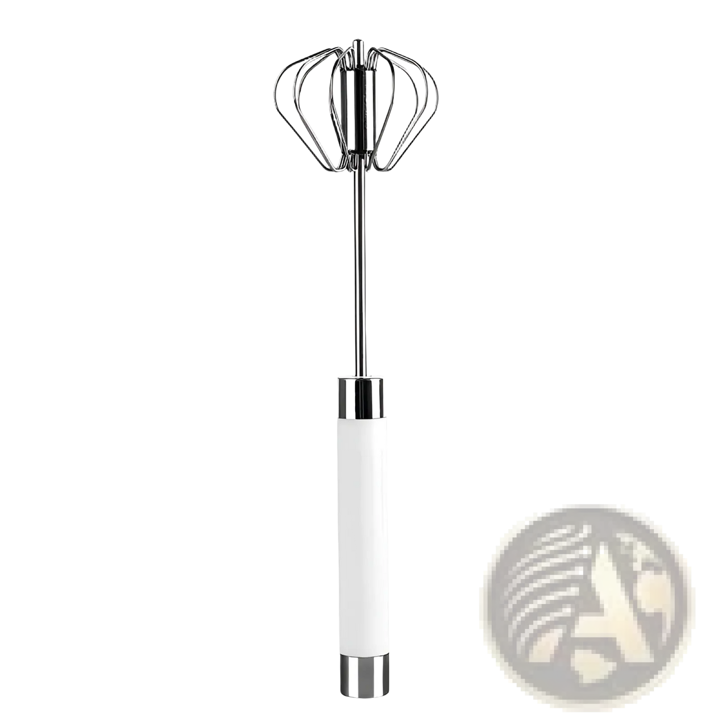 Stainless Steel Semi Automatic Rotating Egg Beater Whisk