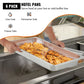Stainless Steel Steam Table Pans 6 Pack Full Size 2.6 Deep