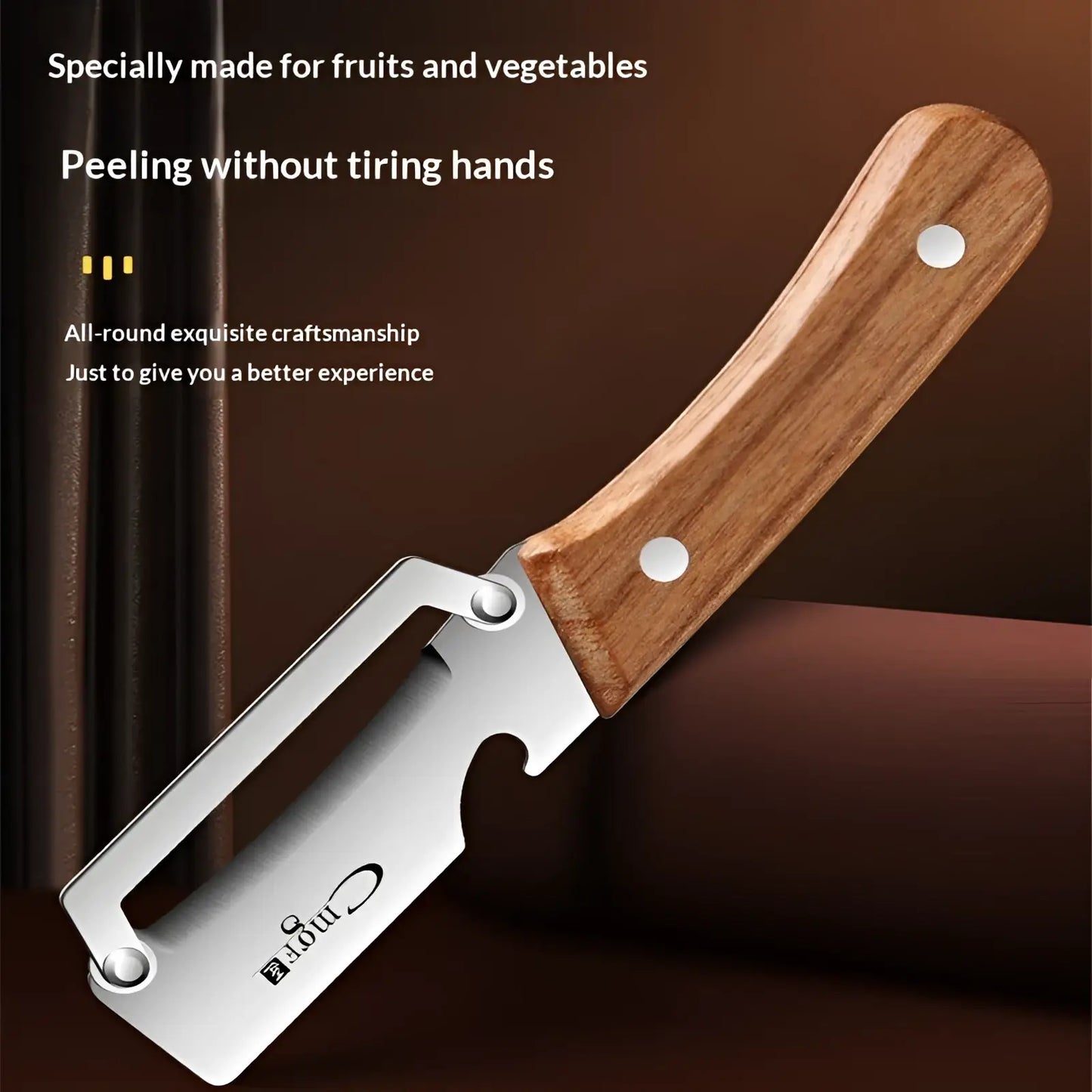 Stainless Steel Vegetable Peeler with Wood Handle 2pc