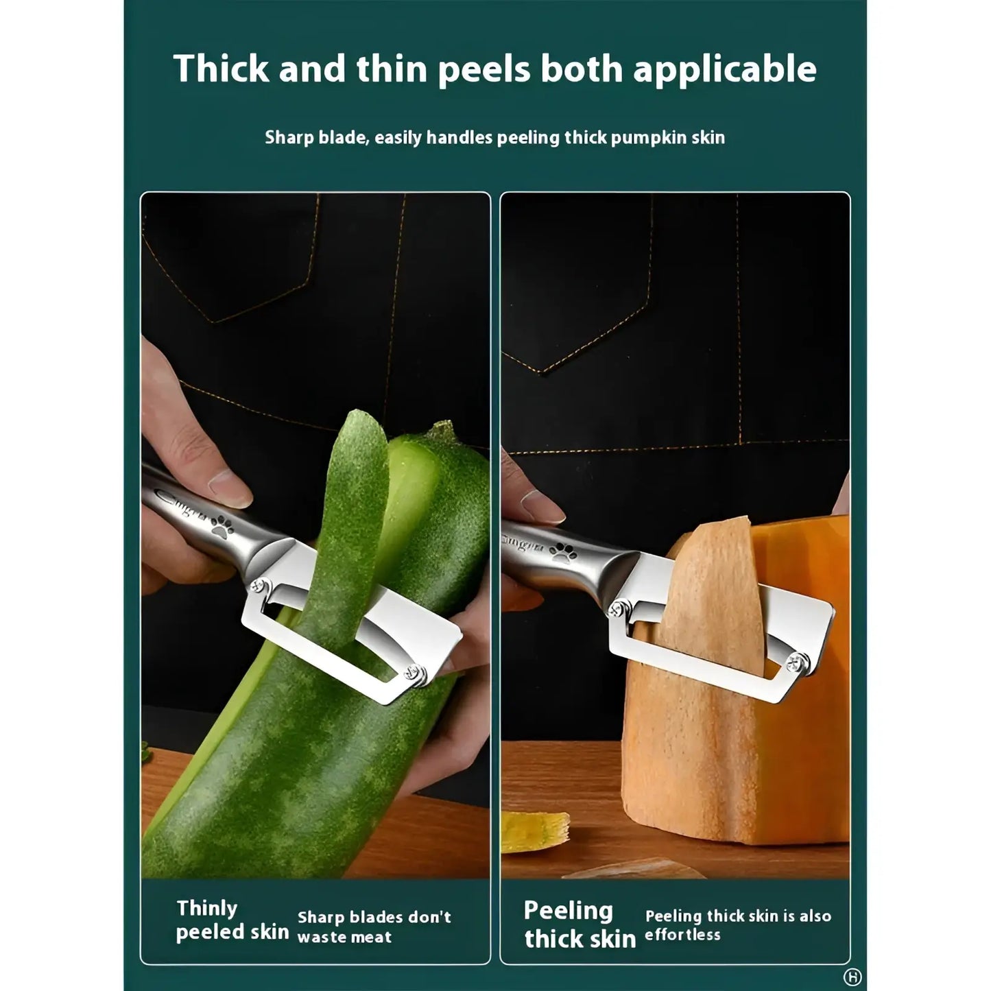 Stainless Steel Vegetable Peeler with Wood Handle