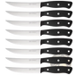 Steak Knife Set 8 Piece Carbon Steel Pom Handles