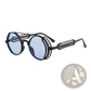 Steampunk Round Sunglasses with Double Spring Legs