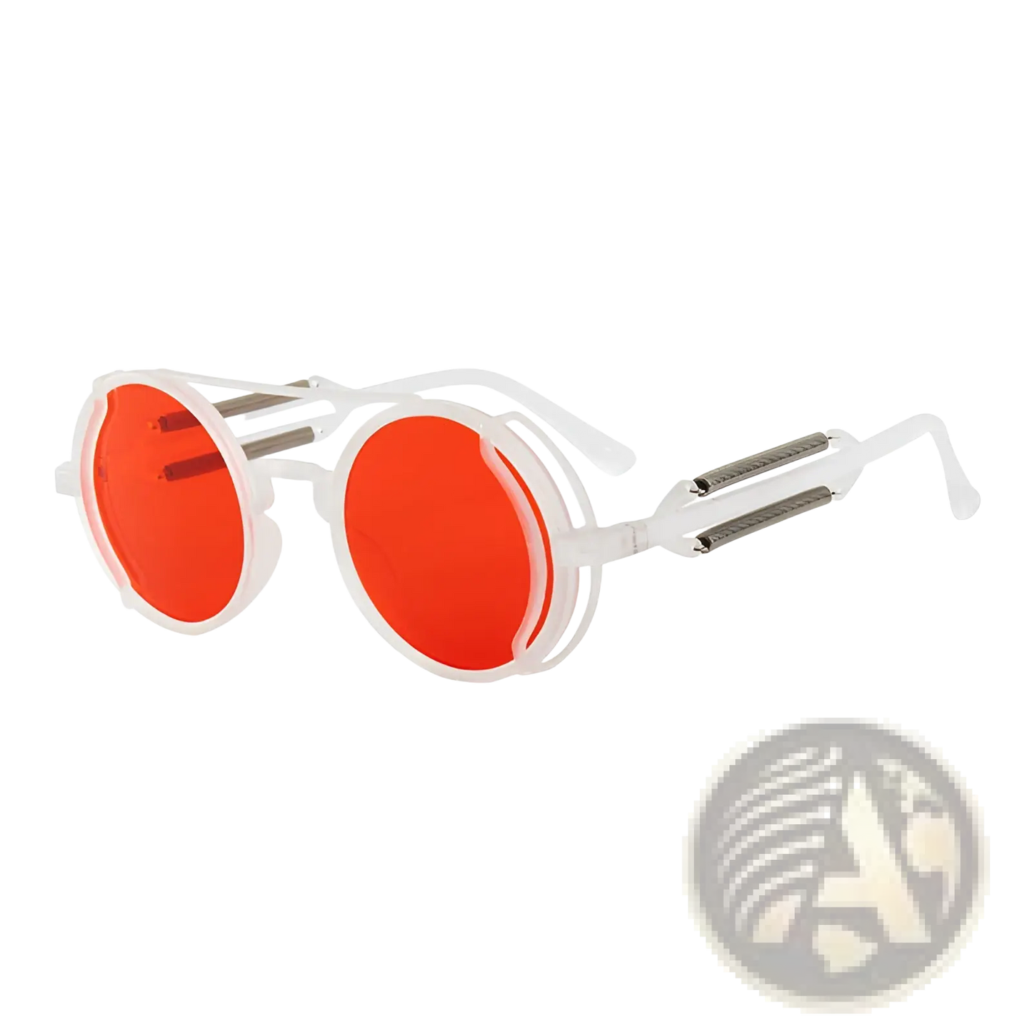 Steampunk Round Sunglasses with Double Spring Legs