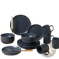 Stoneware Dinnerware Set 12 Piece Matte Gray for 4