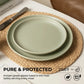 Stoneware Dinnerware Set 12 Piece Matte Sage Green for 4