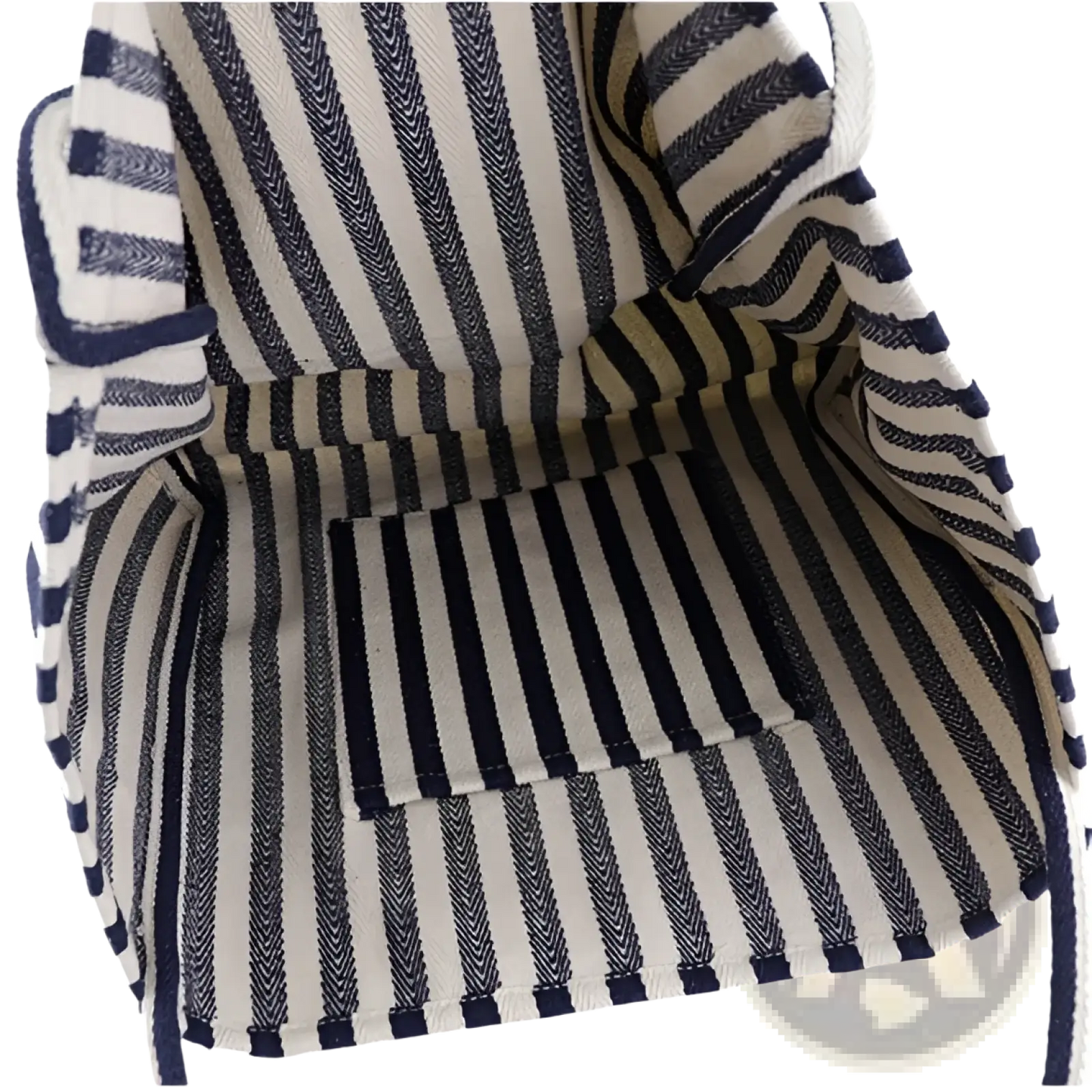 Striped Canvas Tote Bag High Capacity Shoulder Bag