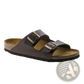Suede Cork Footbed Sandals with Adjustable Buckles