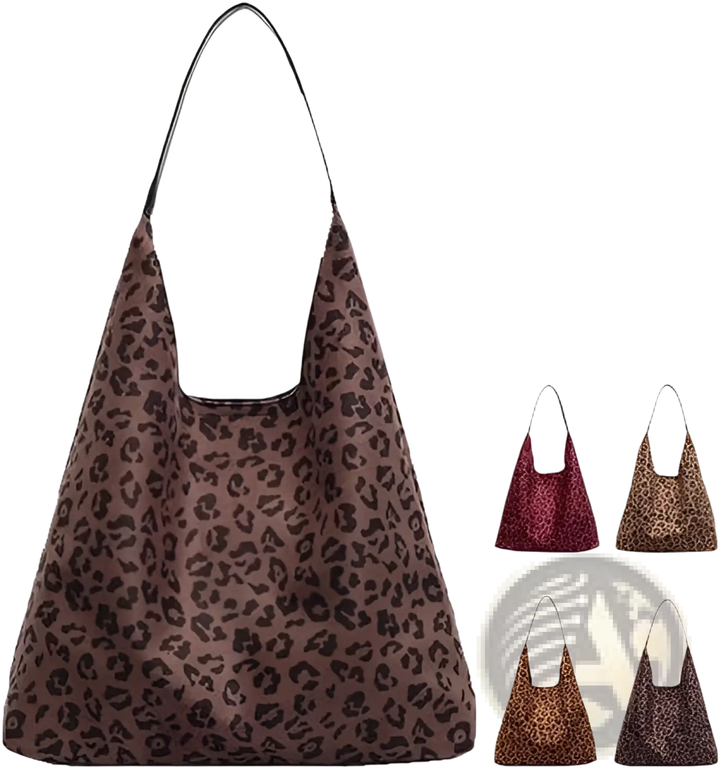 Suede Shoulder Bag Large Capacity Slouchy Tote Bag