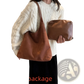 Suede Shoulder Bag Large Capacity Slouchy Tote Bag
