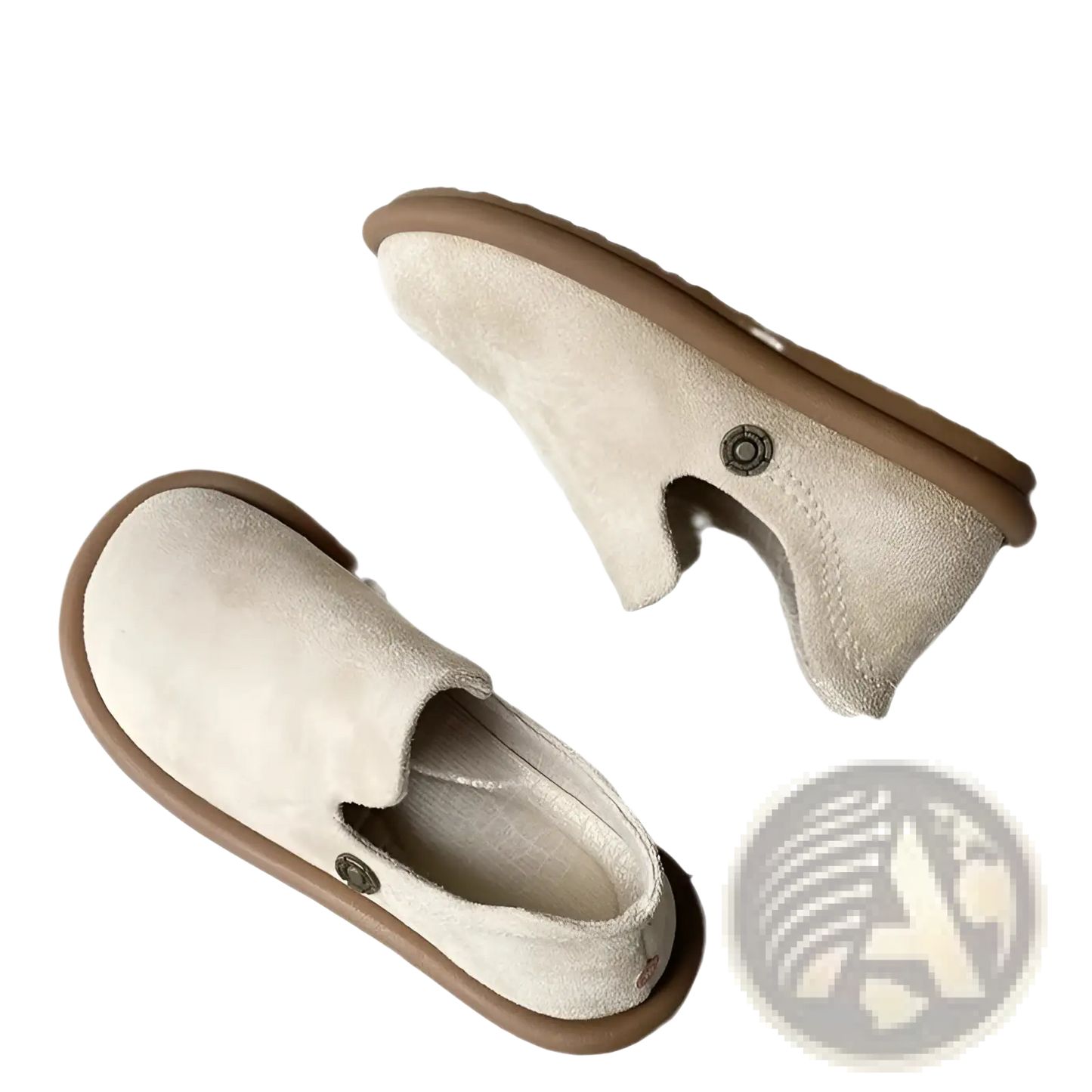Suede Slip on Vintage British Style Low Heel Pumps