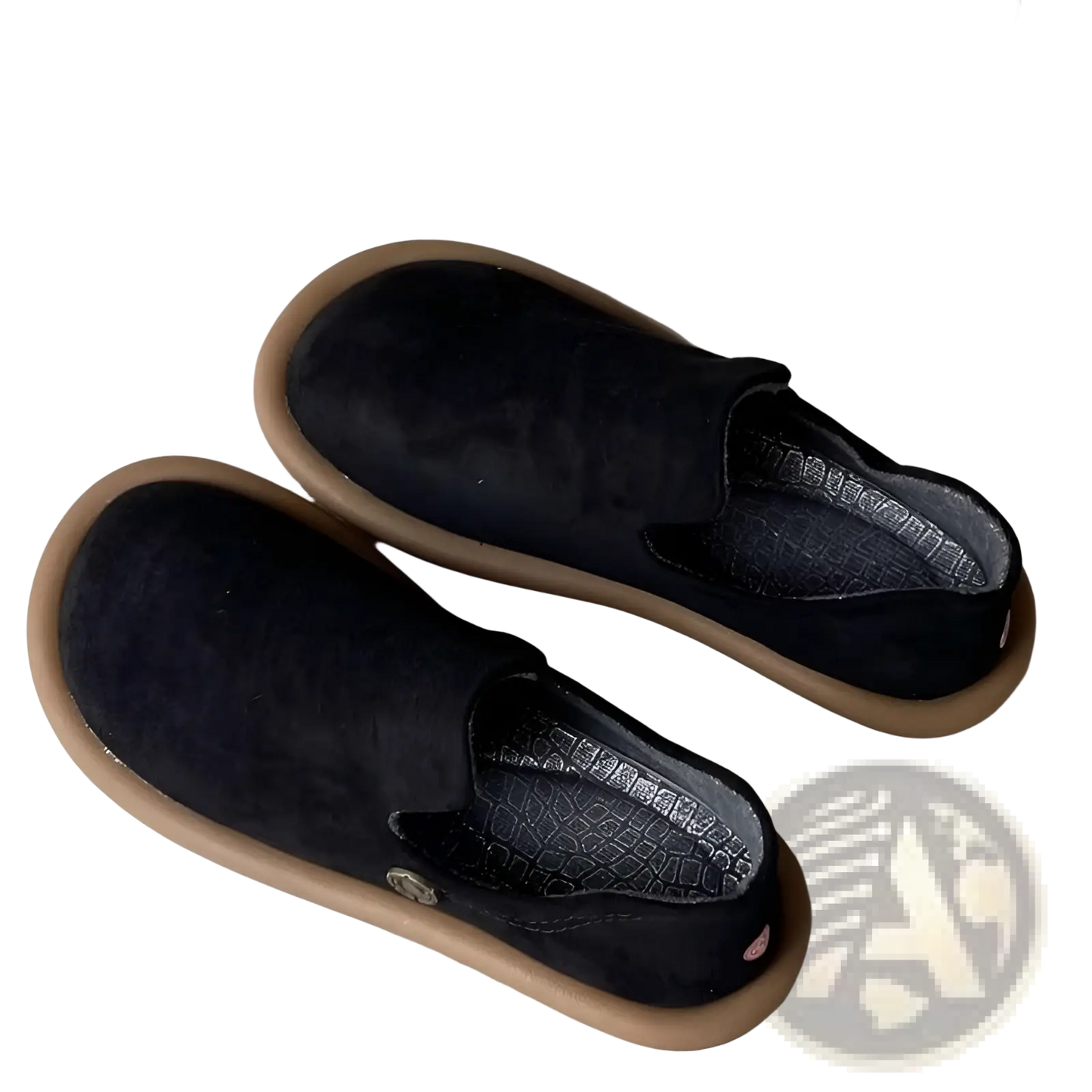 Suede Slip on Vintage British Style Low Heel Pumps