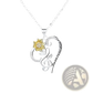 You are my Sunshine Sunflower Heart Pendant Necklace