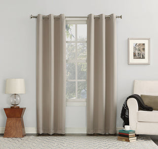 Sun Zero Easton Blackout Energy Efficient Curtain Panel, 40" x 63", Stone