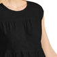 Style & Co Women's Cotton Tiered Tank Top Black Size Large