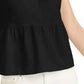 Style & Co Women's Cotton Tiered Tank Top Black Size Large