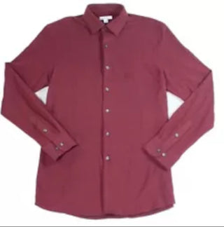 Bar III Men's Collared Dress Shirt Red Size 15.5