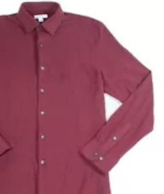 Bar III Men's Collared Dress Shirt Red Size 15.5