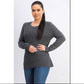 Karen Scott Women's Nep Dimond Cable Crew Sweater  Black Size Small