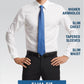 Kenneth Cole Reaction Men's The Flex Slim Fit Wrinkle Free Dress Shirt Navy Size 34-35
