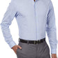 Kenneth Cole Men's Slim Fit Checks and Stripes Dress Shirt Blue Size S