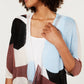 Alfani Women's Colorblocked Open-Front Cardigan Navy Size X-Large