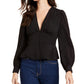 French Connection Women's Blaine Crepe Blouse Black Size 4