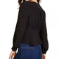 French Connection Women's Blaine Crepe Blouse Black Size 4
