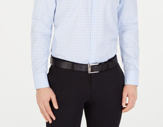 Hugo Boss Women's Mabel Checkered Button Down Shirt Blue Size -15/5 32-33