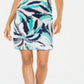 JM Collection Women's Twist Neck Sheath Dress Teal/Navy Size Petite L