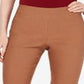 Charter Club Women's Cambridge Skinny Pull on Tummy Control Pants Copper Size 10