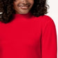 Karen Scott Women's Long Sleeve Mock Neck Cotton Top Red Size Petite XL