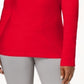 Karen Scott Women's Long Sleeve Mock Neck Cotton Top Red Size Petite XL
