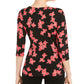 Alfani Women's Petite Floral-Print Side-Tie Top  Black Size Petite