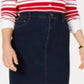 Charter Club Women's Denim Tummy Control Skirt Blue Size 12