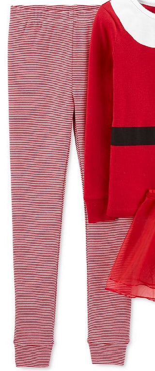 Carter's Girls 3pc. Tutu Santa Pajama Set Red Size 6