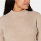 Karen Scott Women's Ribbed Knit Cotton Turtleneck Sweater Brown Size Petite