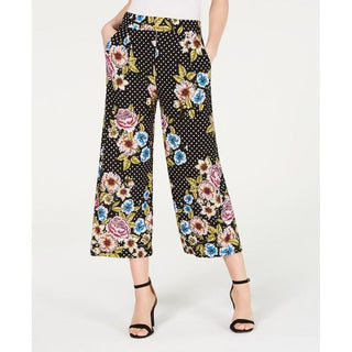 John Paul Richard Women's Printed Wide Leg Pants Black Size S